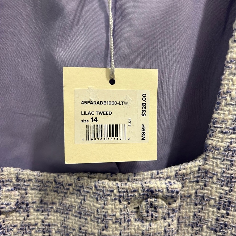 NWT Favorite Daughter Dasha Top 14 tweed lilac lavender purple - Picture 11 of 14